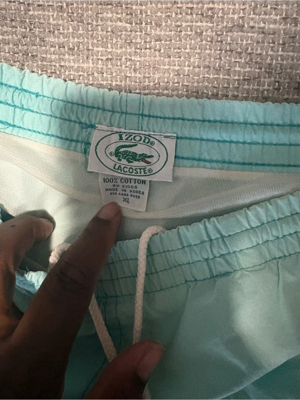 Men's Pastel Striped Swim Trunks - Mint, Aqua & Coral